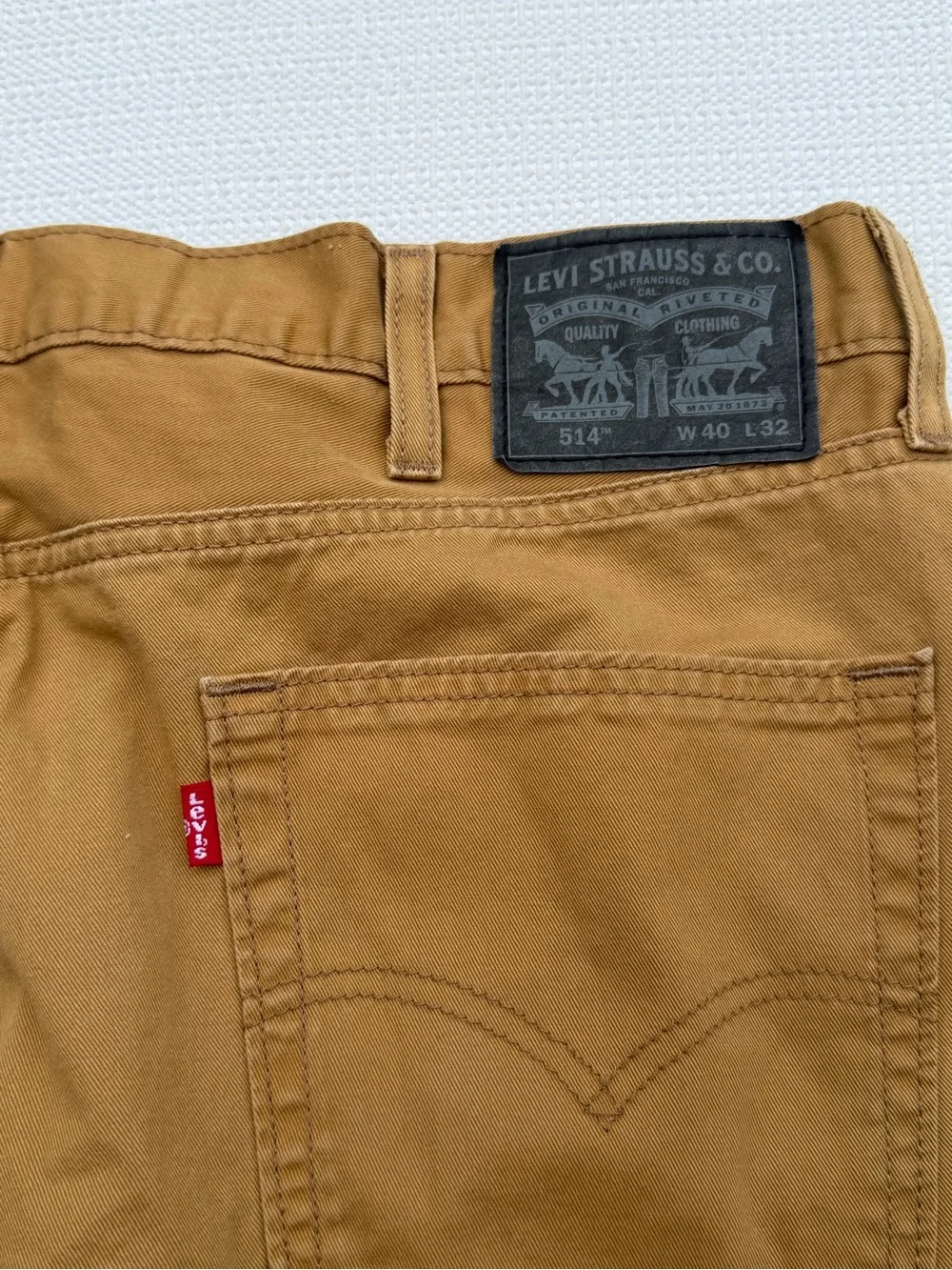 Levi’s 514 Straight Fit Jeans Men’s 40x31”Brown Water<Less Cotton Casual Pants